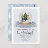 Winter Onederland Nutcracker zum ersten Geburtstag Postkarte (Vorne/Hinten)