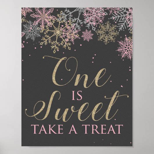 Winter Onederland One is Sweet Take a Leckerei Poster (Vorne)