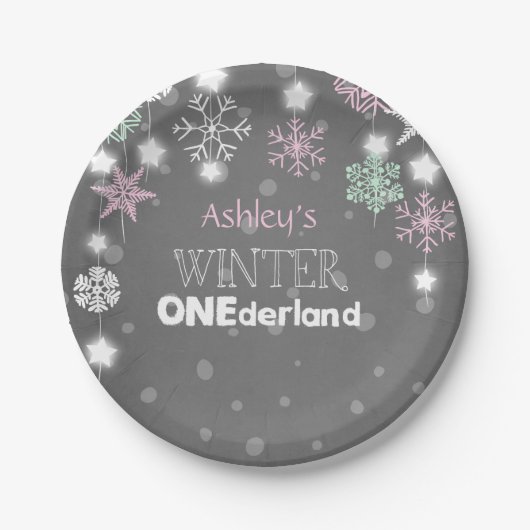 Winter onederland pappteller (Vorderseite)
