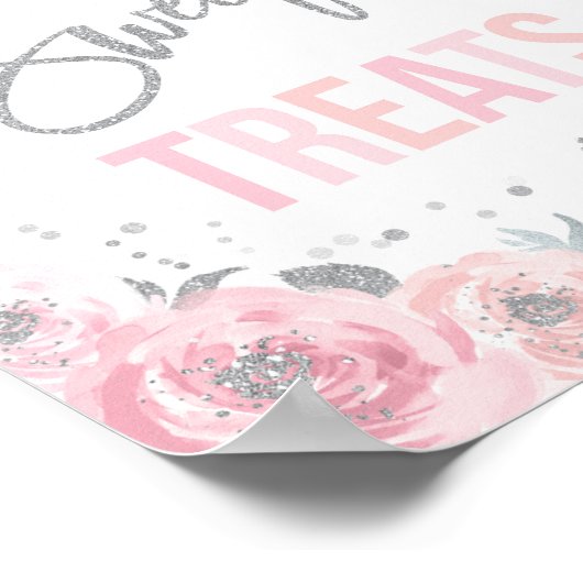 Winter ONEderland Party Dekor Süße Leckereien Unte Poster (Ecke)