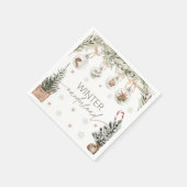 Winter Onederland Party Napkin Serviette (Ecke)