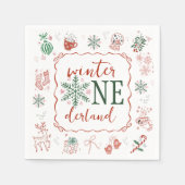 Winter ONEderland Party Napkin Serviette (Vorderseite)