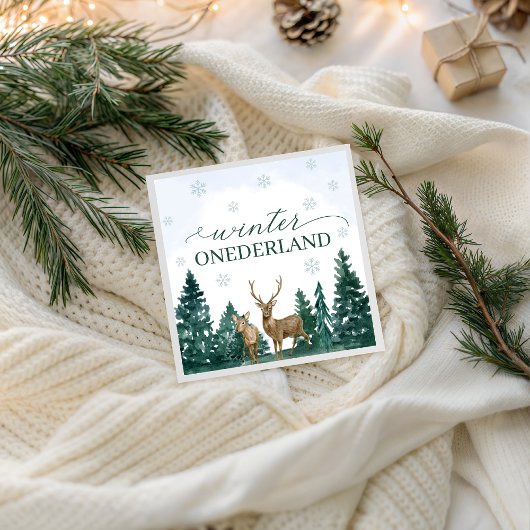 Winter ONEderland Party Napkins Serviette