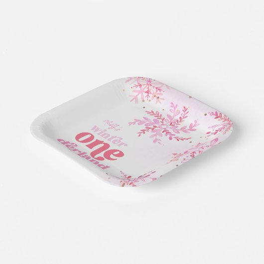 Winter Onederland Party Teller (Gewinkelt)