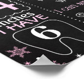 Winter Onederland Penguin Erstes Geburtstagszeiche Poster (Ecke)