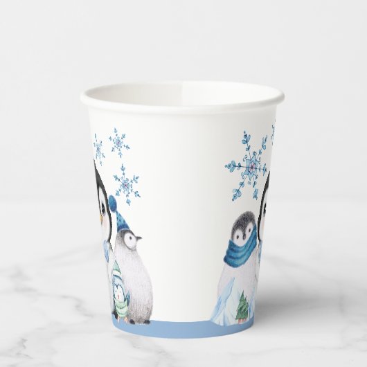 Winter Onederland Penguins Pappbecher (Links)