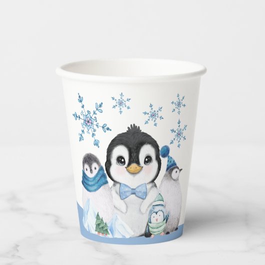 Winter Onederland Penguins Pappbecher (Vorderseite)
