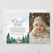 Winter ONEderland Photo Thank You Einladung (Vorderseite)