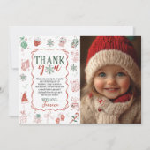 Winter ONEderland Photo Thank You Einladung (Vorderseite)