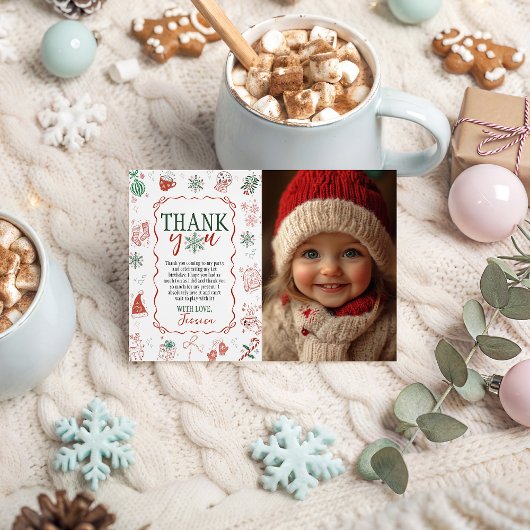 Winter ONEderland Photo Thank You Einladung