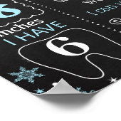 Winter Onederland Pinguin Bear Snowflakes Zeichen Poster (Ecke)