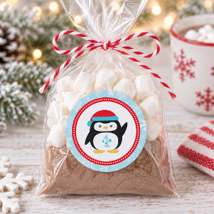 Winter ONEderland Pinguin erster Geburtstag Runder Aufkleber