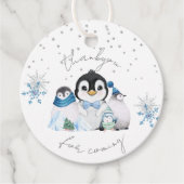 Winter Onederland Pinguin Thankyou Geschenkanhänger (Vorderseite)