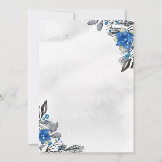 Winter Onederland Pinguin Weihnachten 1. Geburtsta Einladung (Rückseite)