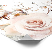 Winter ONEderland Pink Gold Geburtstag Willkommen Poster (Ecke)