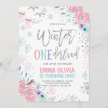 Winter ONEderland Pink Silver Erster Geburtstag