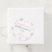 Winter Onederland Pink Silver Glitzer 1. Geburtsta Geschenkanhänger (Beispiel)