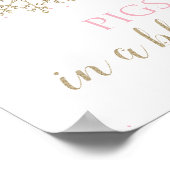 Winter Onederland Pink Snowflake Food Sign 2 Poster (Ecke)