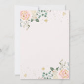 Winter Onederland Pink und Gold Sleigh Geburtstag Einladung (Rückseite)