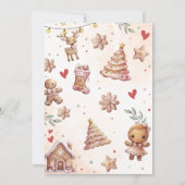 Winter Onederland Pink Weihnachts-Cookie Einladung (Rückseite)