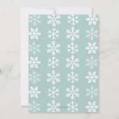 Winter ONEderland Polar Bear Erster Geburtstag Einladung (Rückseite)