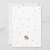 Winter ONEderland Red Christmas Birthday Einladung (Rückseite)