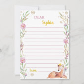 Winter Onederland Reindeer Birthday Time Capsule Dankeskarte (Vorderseite)