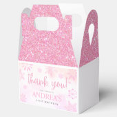 Winter ONEderland Rosa Glitzer Schneeflocke 1st Bd Geschenkschachtel (Geöffnet)