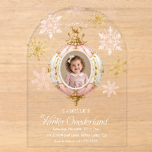 Winter Onederland Rosa Schneeflocke