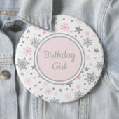 Winter ONEderland rosa silberner Button (Beispiel)