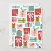 Winter Onederland Rosa Weihnachtsmädchen 1. Geburt Einladung (Rückseite)