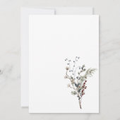 Winter onederland rustic berry boho first birthday einladung (Rückseite)