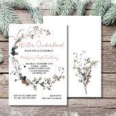 Winter onederland rustic berry boho first birthday einladung