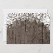 Winter Onederland Rustic Boy 1. Geburtstag Foto Einladung (Rückseite)