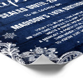 Winter ONEderland Rustikale Zeit Kapselunterschrif Poster (Ecke)