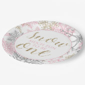 Winter-Onederland-Schnee macht Spaß, ein Teller zu (Schrägansicht)