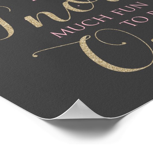 Winter Onederland Schnee viel Spaß, ein Zeichen zu Poster (Ecke)