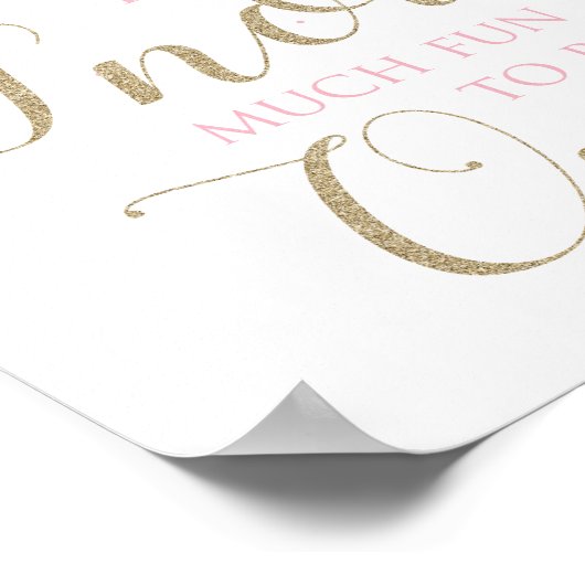 Winter Onederland Schnee viel Spaß, ein Zeichen zu Poster (Ecke)