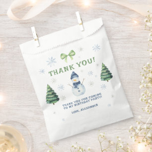 Winter Onederland Schneemann Geburtstag Danke Geschenktütchen
