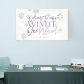 Winter ONEderland Silver Glitzer Begrüßungszeichen Banner (Messeveranstaltung)
