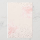 Winter ONEderland Silver Pink Glitter 1st Birthday Einladung (Rückseite)