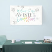 Winter ONEderland Silver Rainbow Begrüßungszeichen Banner (Messeveranstaltung)