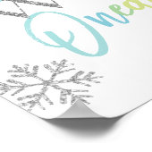 Winter ONEderland Silver Rainbow Begrüßungszeichen Poster (Ecke)