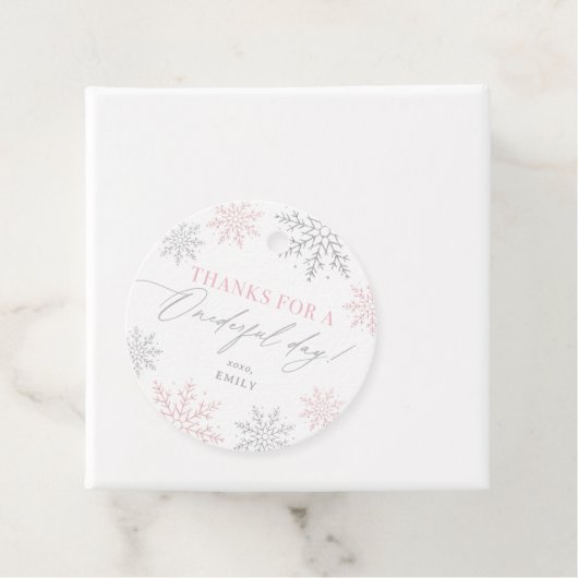 Winter Onederland Snowflake 1. Geburtstag Geschenkanhänger (Beispiel)