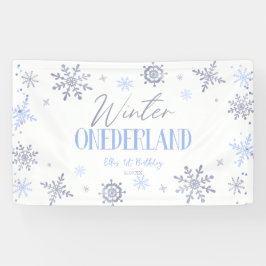 Winter ONEderland Snowflake 1. Geburtstag Party Banner