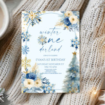 Winter Onederland Snowflake 1. Geburtstag Party