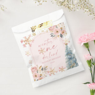 Winter Onederland Snowflake 1. Geburtstag Party Geschenktütchen