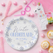 Winter ONEderland Snowflake 1. Geburtstag Party Pappteller (Party)