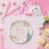 Winter Onederland Snowflake 1. Geburtstag Party Pappteller (Party)