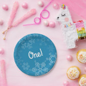 Winter Onederland Snowflake 1. Geburtstag Party Pappteller (Party)